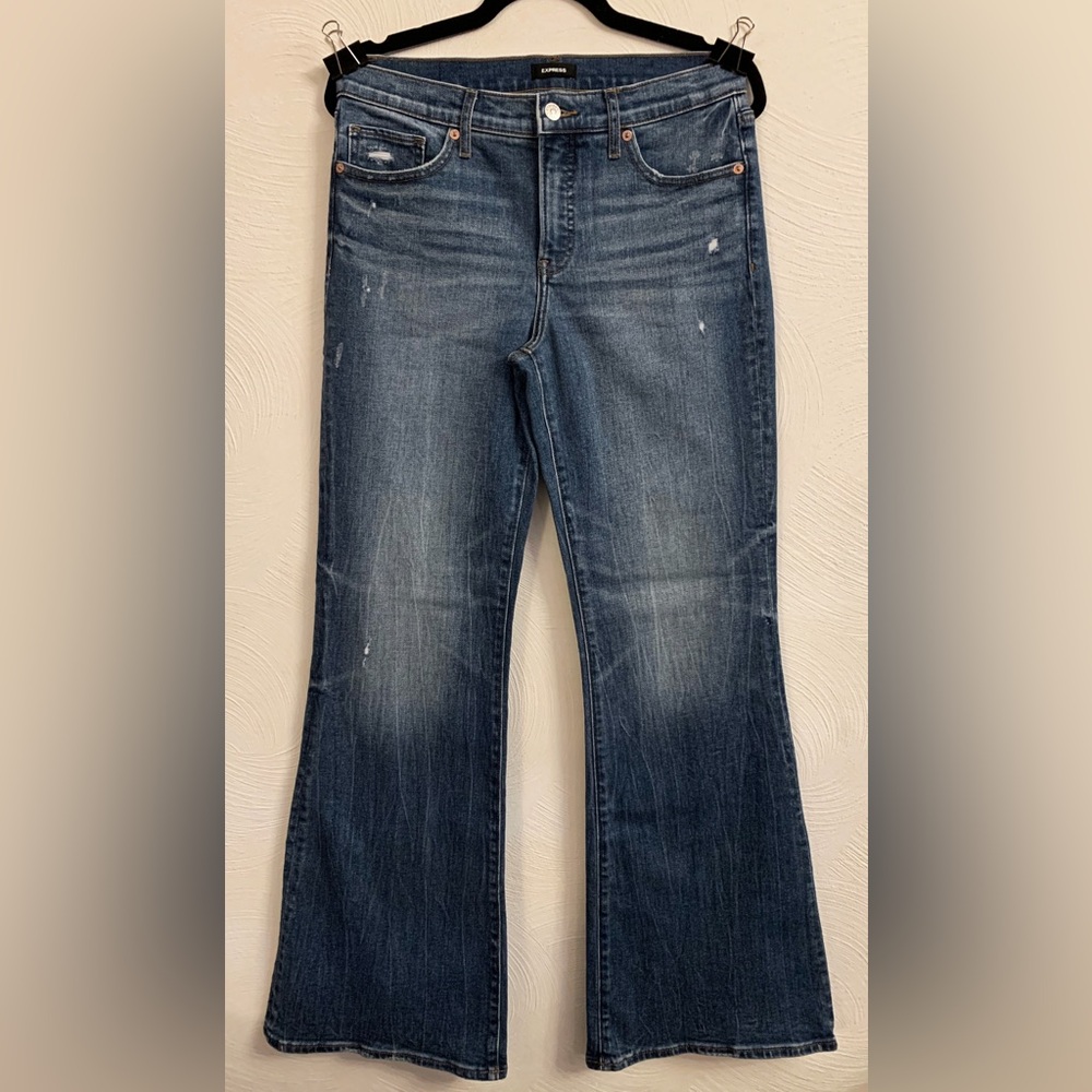 Express - Fits Like Size 8 (size 6) - 70’s Flair Women's Blue Jeans
